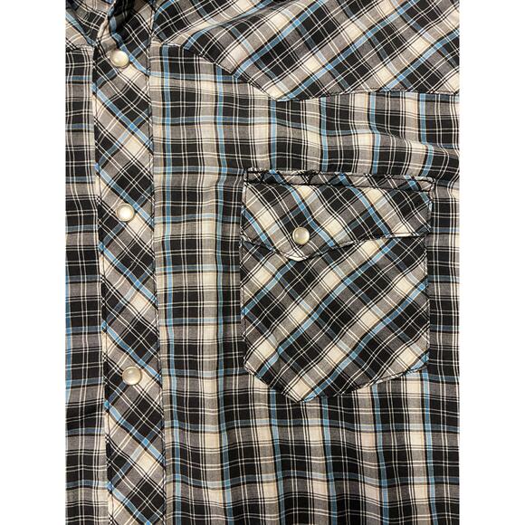 Wrangler Wrancher Shirts Button Down Snap Buttons Western Size Men's Large - Picture 3 of 7